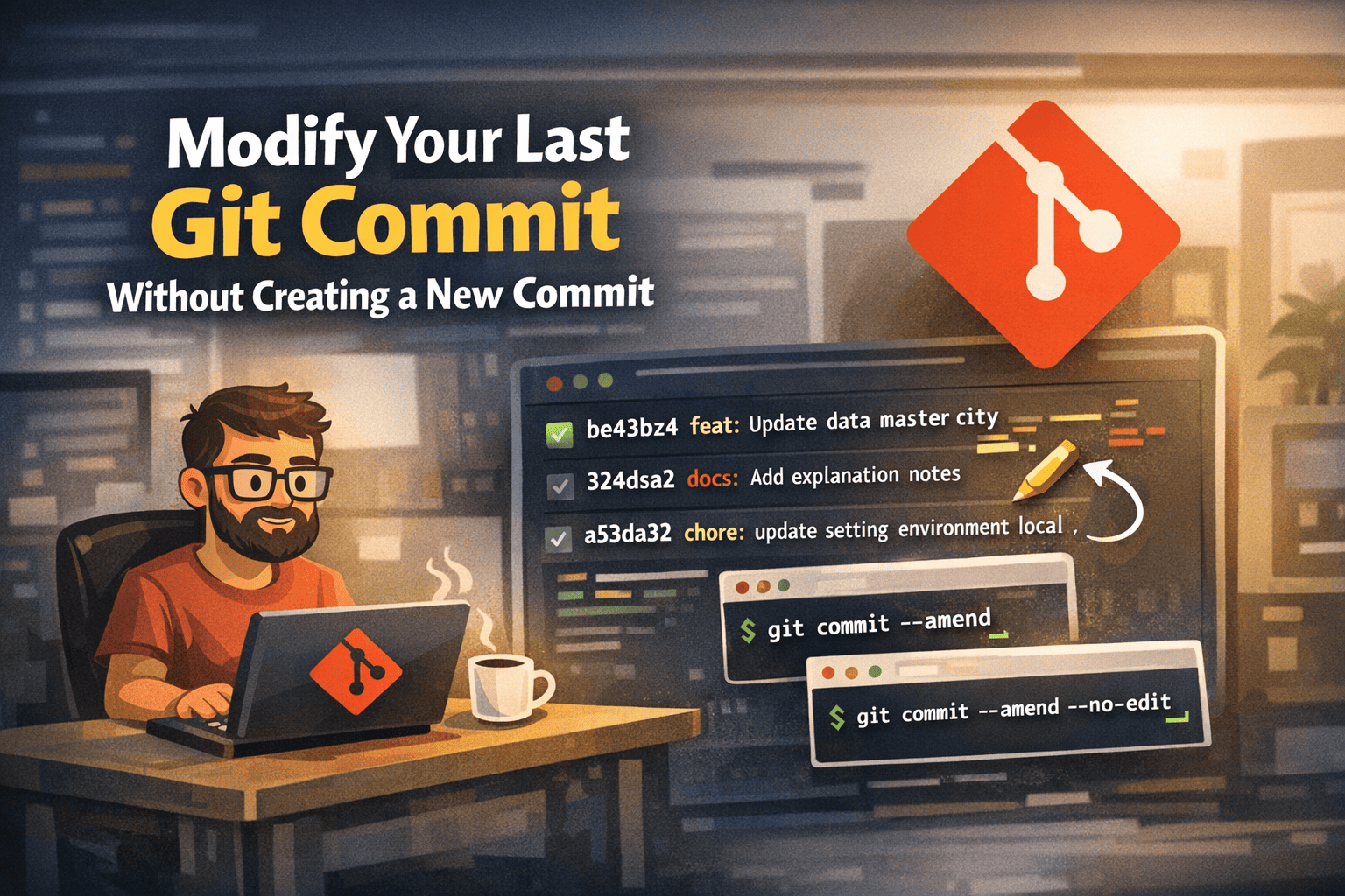 How to Modify Your Last Git Commit Without Creating a New Commit ...
